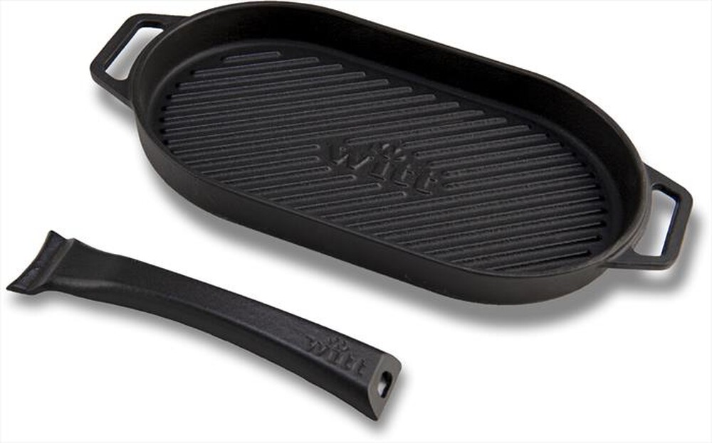 "WITT - GRIGLIA IN GHISA CON BASE LEGNO-Black"