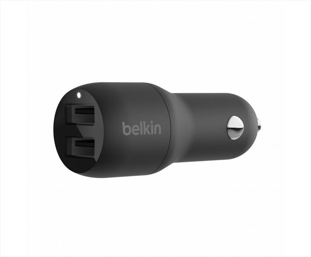"BELKIN - CARICABATTERIE DA AUTO CON DOPPIA PORTA USB-A 12W-nero"