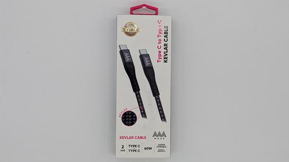 Immagine del prodotto AAAMAZE - Cavo USB Type-C a Type-C super resistente AMIT-BLACK