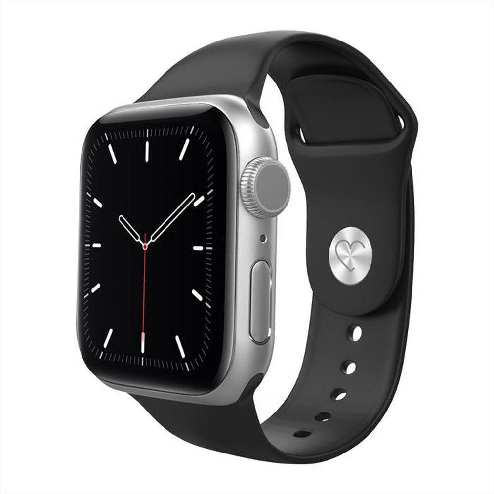 "EVA FRUIT - CINTURINO SILICONE PER APPLE WATCH CHIUS BOTTONE-nero"