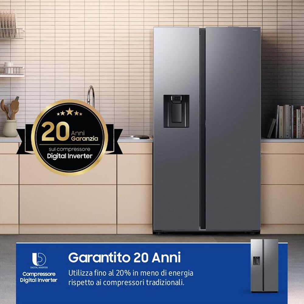 "SAMSUNG - Frigorifero side by side RS80F67KCTEF Classe C-Inox"