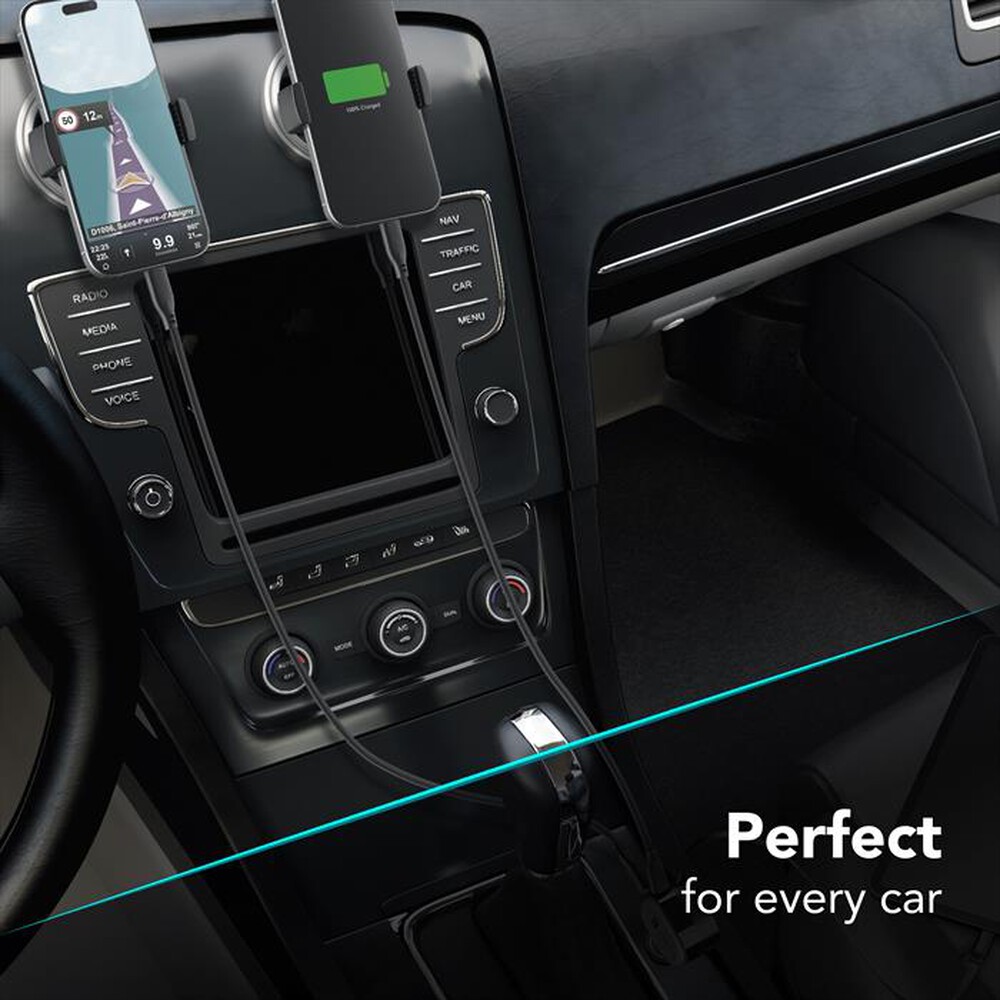 Immagine del prodotto CELLULARLINE - RETRACTABLE CAR CHARGER 65W-Nero