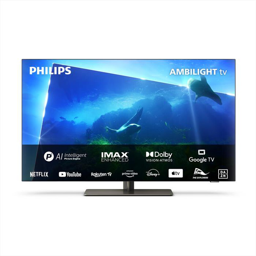 "PHILIPS - Ambilight Smart TV OLED UHD 4K 55\" 55OLED818/12-Metallo"
