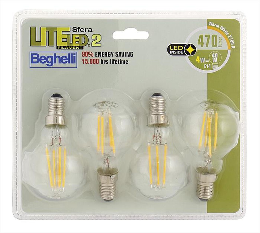 "BEGHELLI - LITEFILED2 SF 4W 470L E14 2.7K"