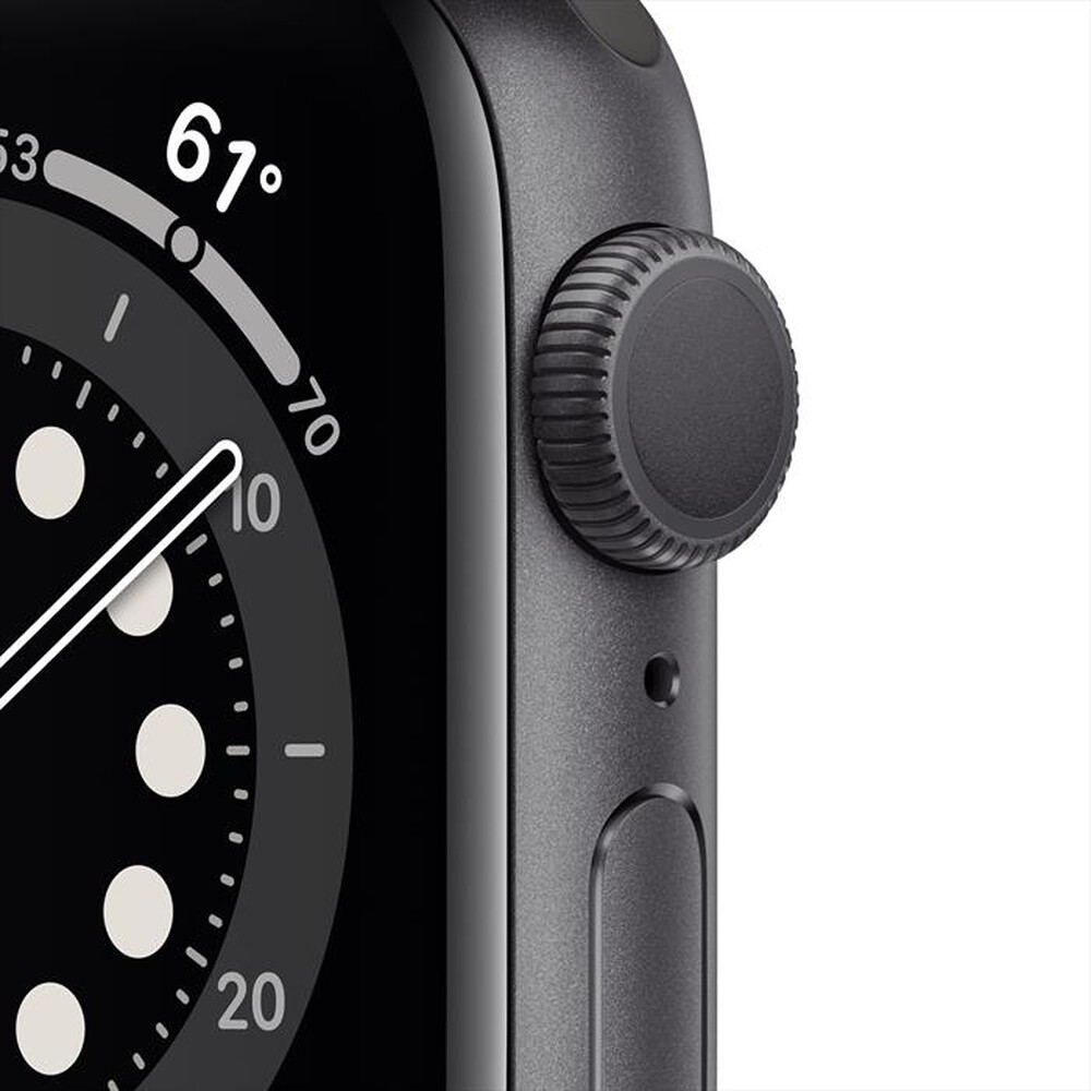 "APPLE - Watch Series 6 GPS 40mm Alluminio Space Grey-Cinturino Sport Nero"