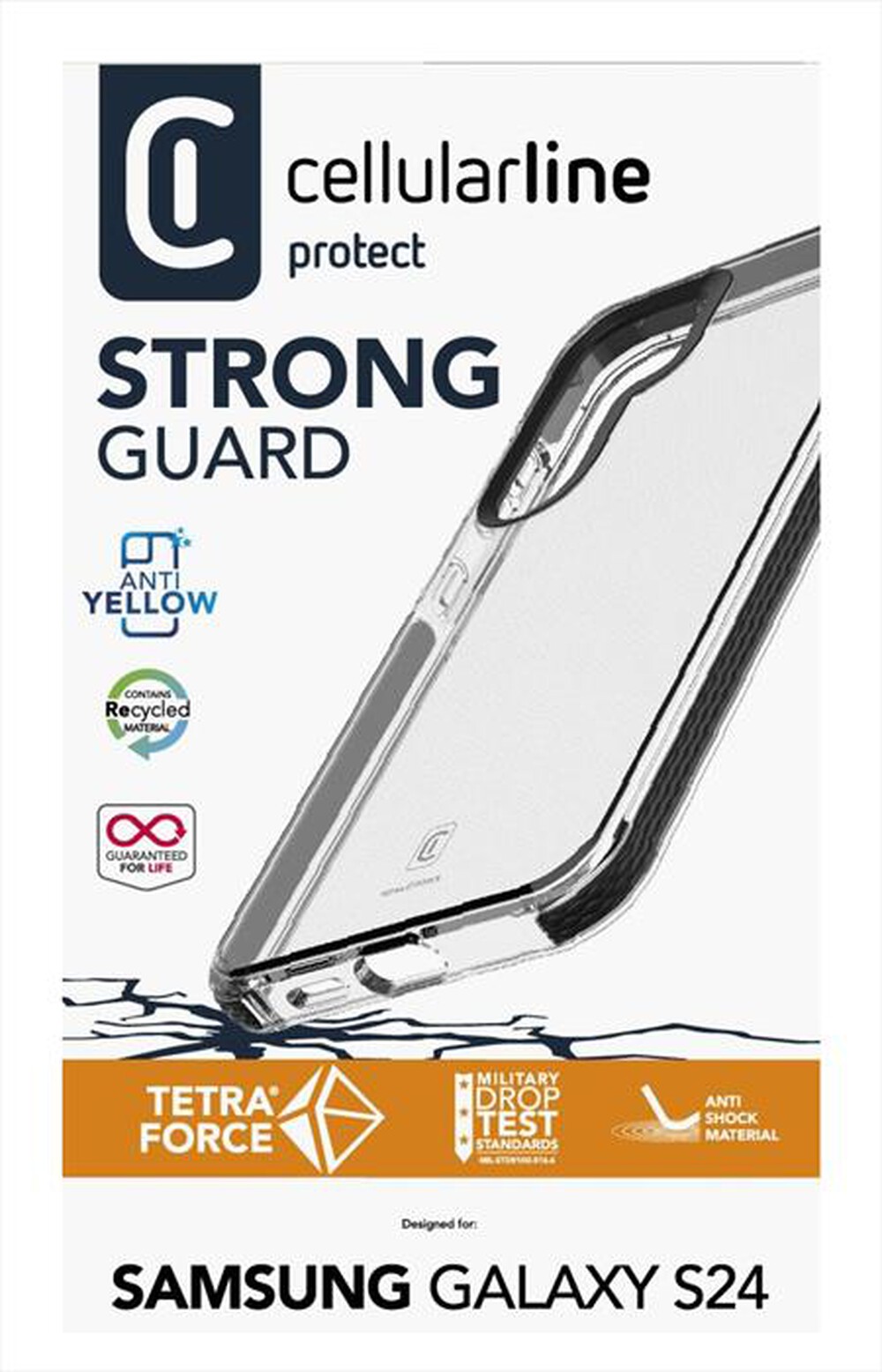 Immagine del prodotto CELLULARLINE - Custodia back TETRACGALS24T per Galaxy S24-Nero