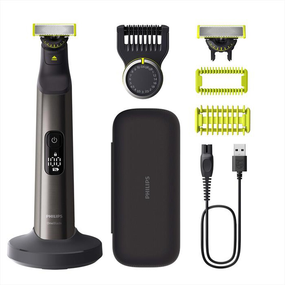 PHILIPS - Regolabarba OneBlade Pro 360 Face + Body QP6652/61-Nero