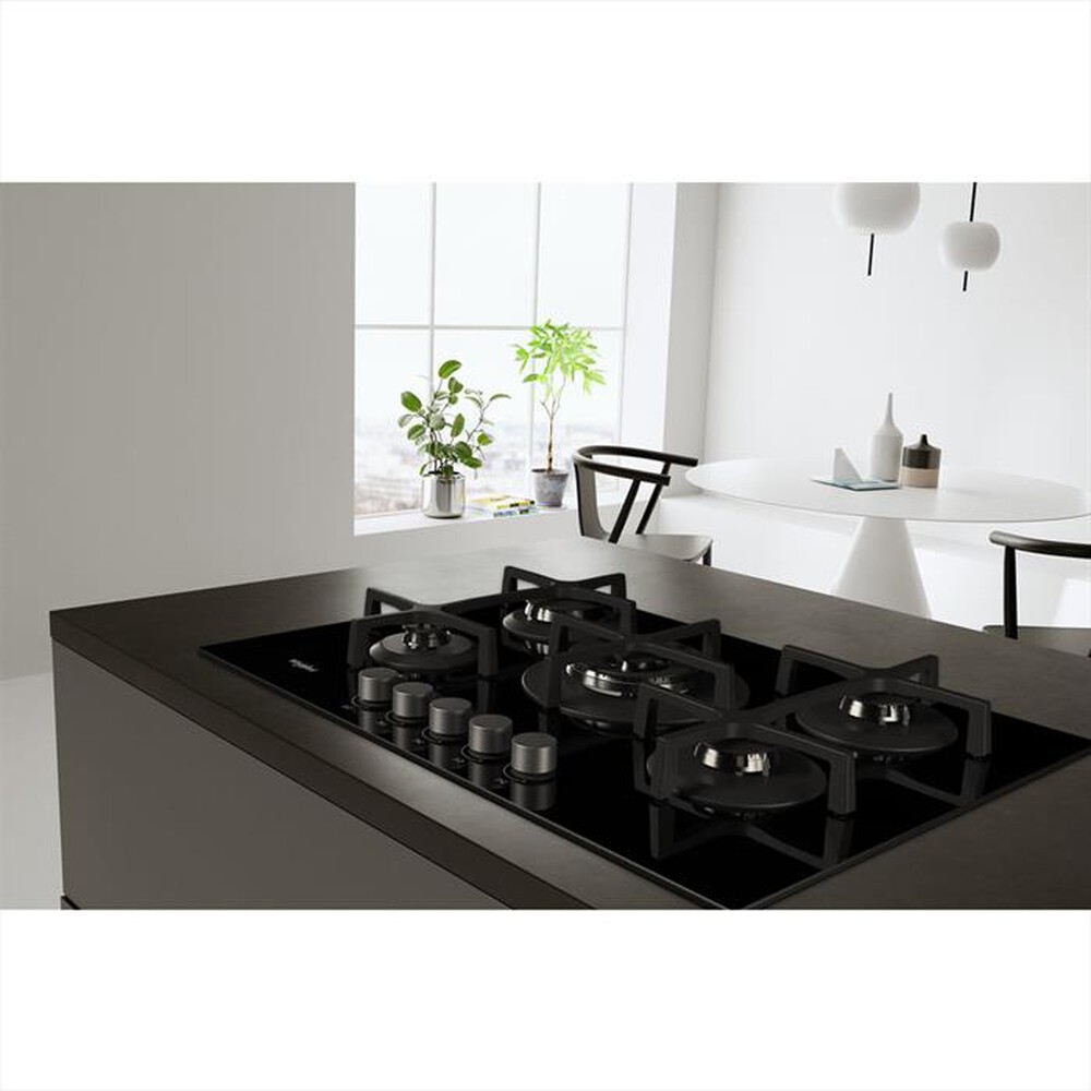 "WHIRLPOOL - Piano cottura a gas GOA 7523/NB 5 fuochi 73cm"