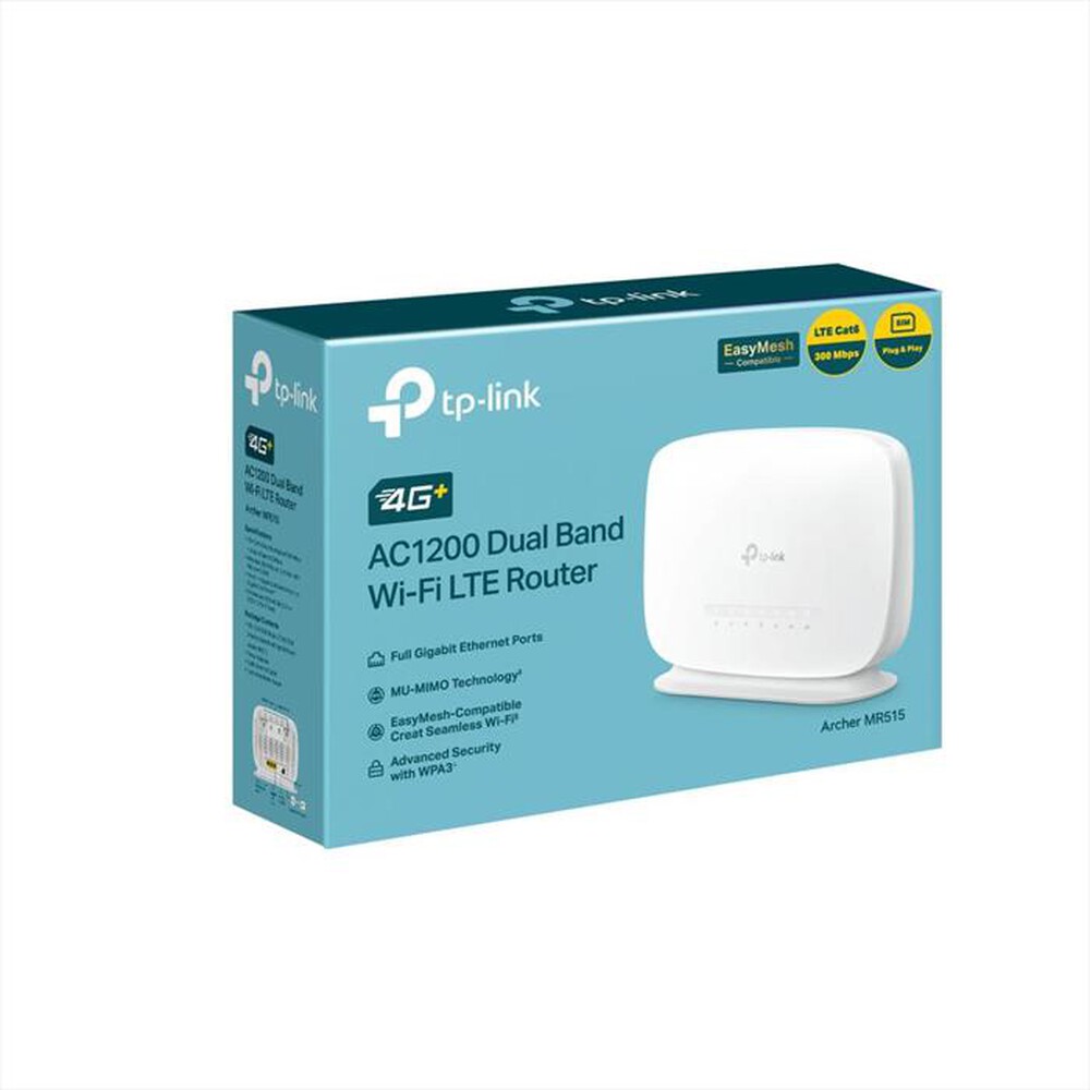 Immagine del prodotto TP-LINK - Router 4G+ Cat6 Dual Band Gigabit Wi-Fi AC1200-.
