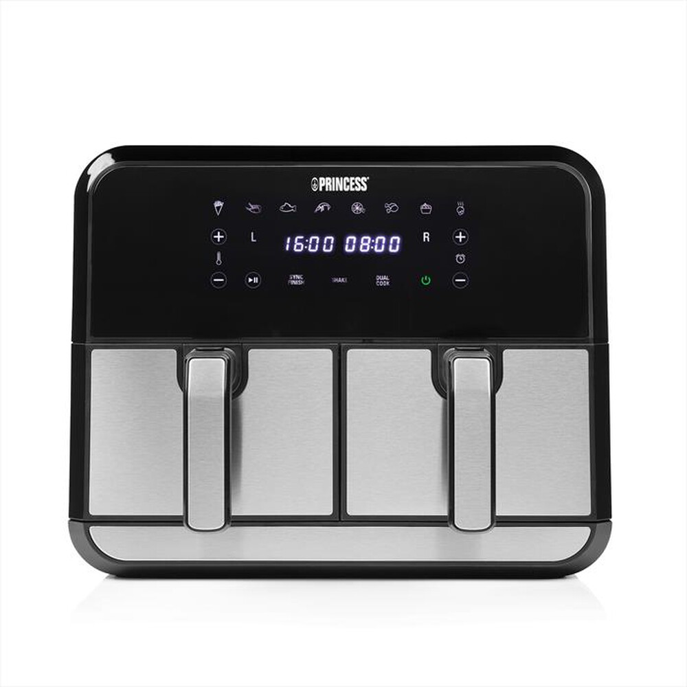 "PRINCESS - Friggitrice ad aria 182074-nero/acciaio"