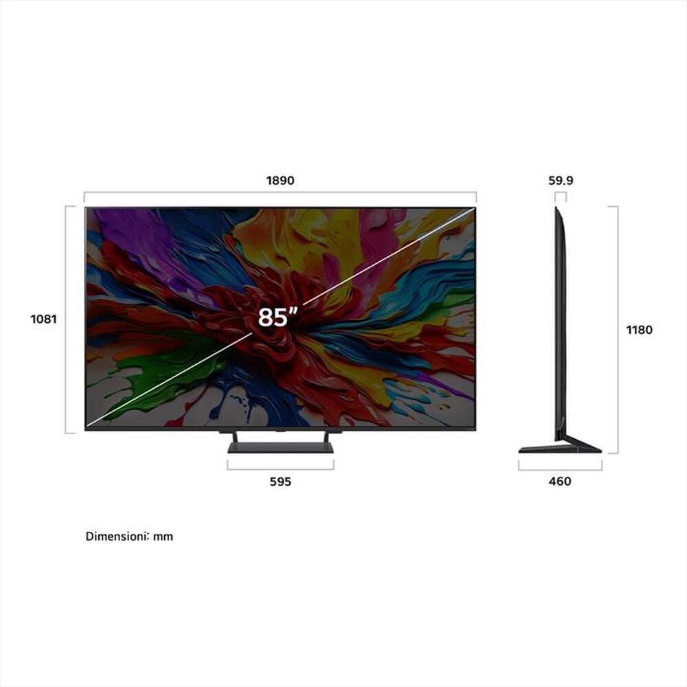 Immagine del prodotto LG - Smart TV MINI LED UHD 4K 85" QNED evo 85QNED93A6AQ-Black