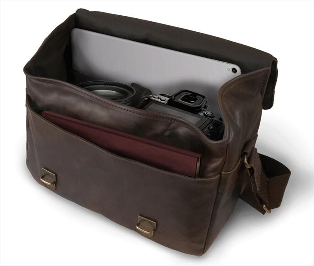 "NIKON - CS-P14 BORSA IN PELLE MESSENGER-Brown"