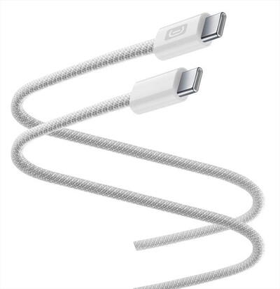 CELLULARLINE - FLEXFORCE CAVO SILICONATO TELATO USB-C TO USB-C-Bianco