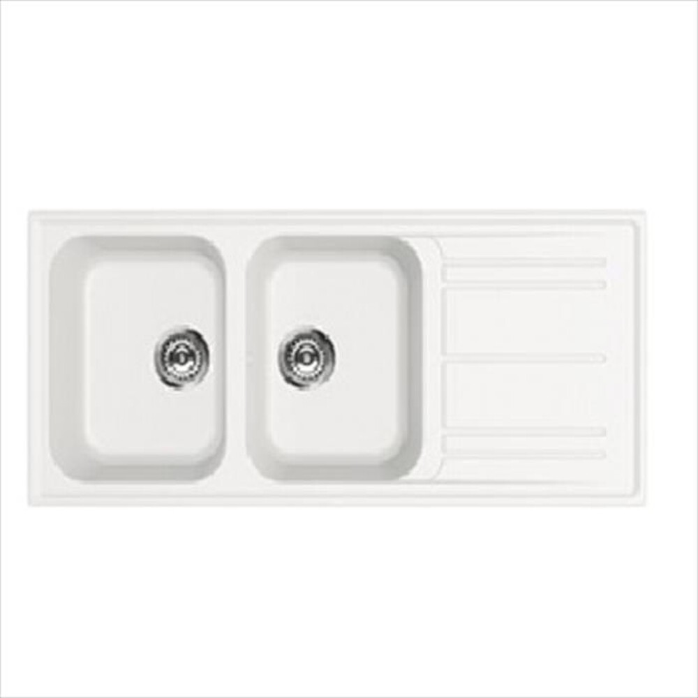 "SMEG - Lavello lineare LZ116B 2 vasche-Bianco"