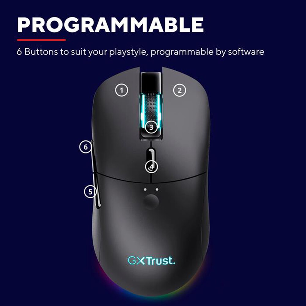 "TRUST - GXT980 REDEX WIRELESS MOUSE-Black"