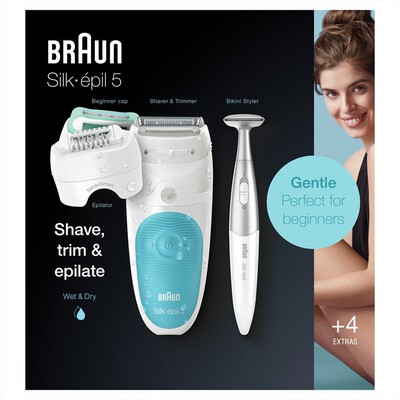 BRAUN - Silk-épil 5 5-810-Bianco/Turchese