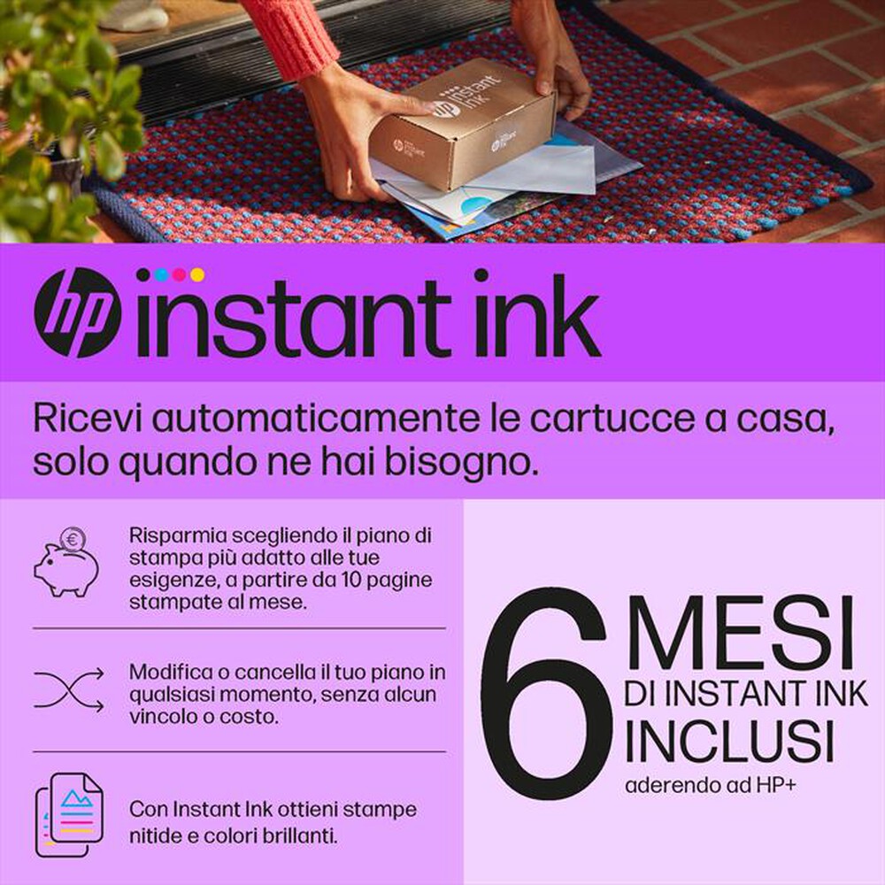 "HP - Multifunzione DESKJET PLUS 4130E con Instant Ink-Bianca"