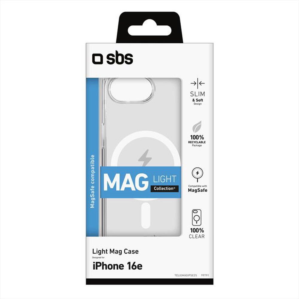 "SBS - Cover TELIGMAGIPSE25 per iPhone SE 2025-Trasparente"