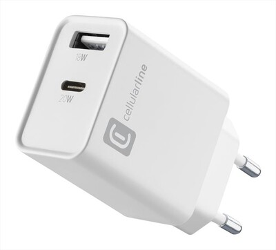 CELLULARLINE - Caricatore da rete ACHOTHUSB2PD20WW-Bianco