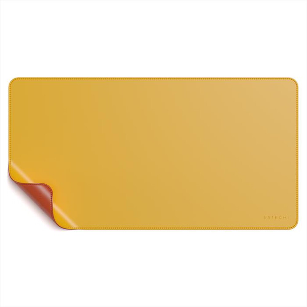 "SATECHI - DESKMATE - SOTTOMANO IN ECOPELLE-giallo - arancione"