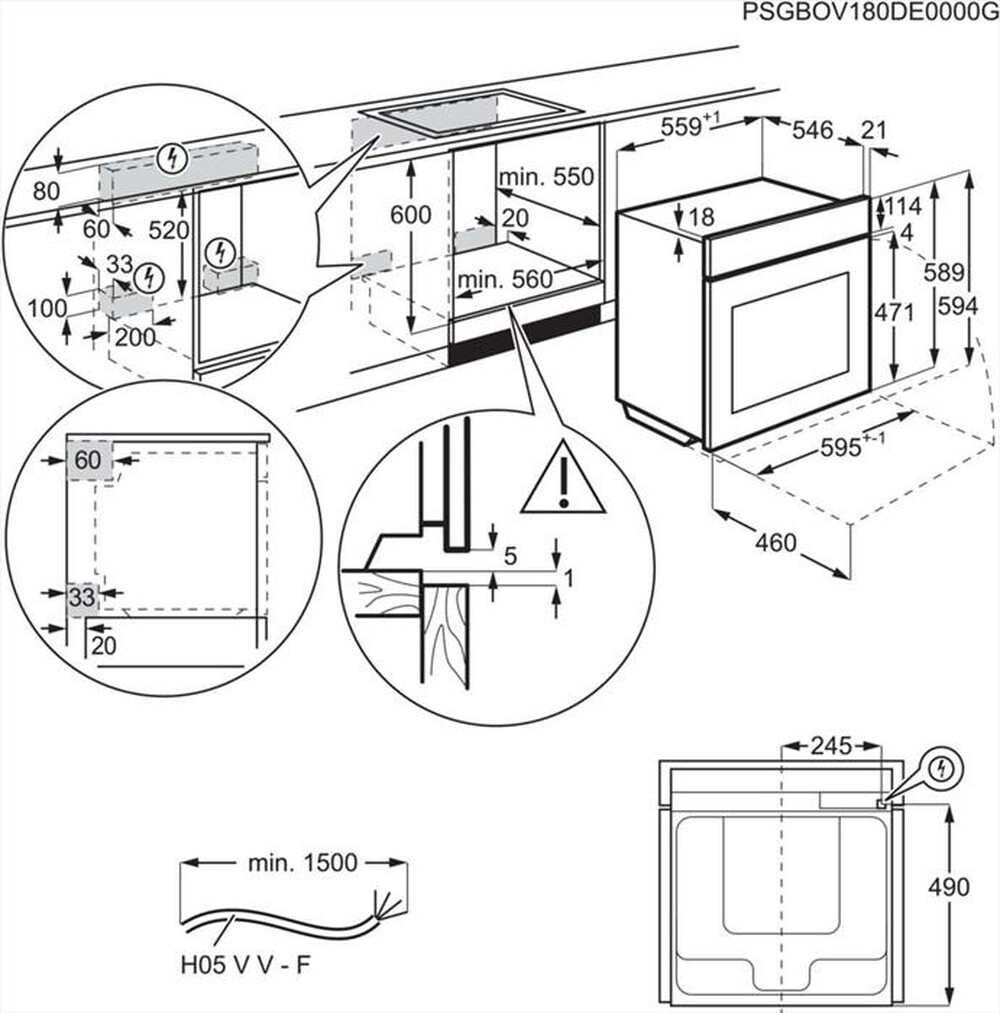 Immagine del prodotto ELECTROLUX - Forno incasso elettrico LOB8S09WX Classe A++-Nero