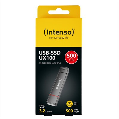 INTENSO - USB-SSD ESTERNO 500GB UX100-NERO