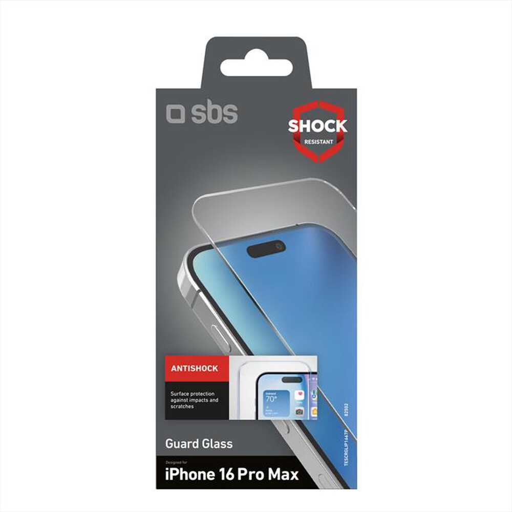 Immagine del prodotto SBS - Screenglass TESCRGLIP1667P per iPhone 16 Pro Max