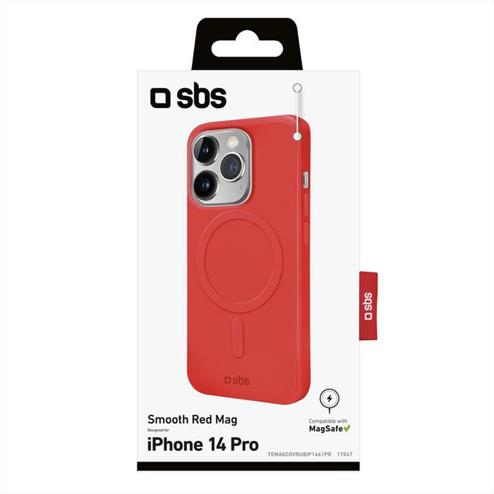 "SBS - Cover TEMAGCOVRUBIP1461PR per iPhone 14 Pro-Rosso"