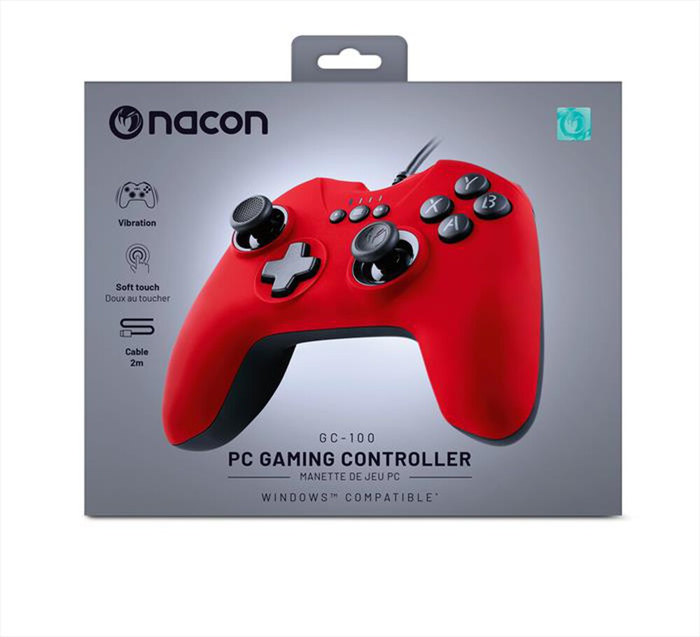 "NACON - NACON CONTROLLER PC RED-Rosso"