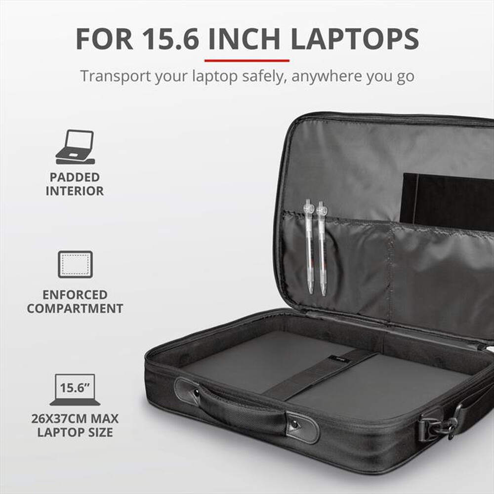 "TRUST - ATLANTA LAPTOP BAG 15.6\" ECO-Black"