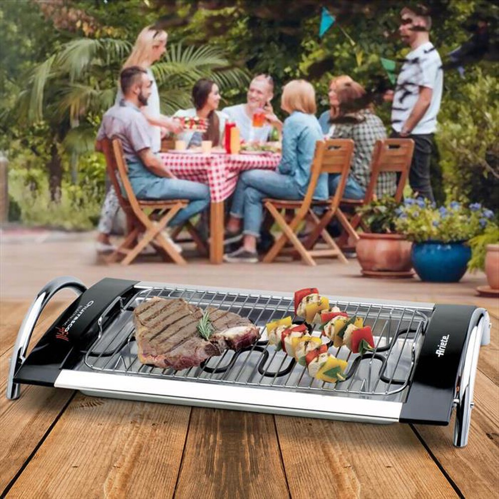 "ARIETE - 732 Churrasco Grill-Nero, Argento"