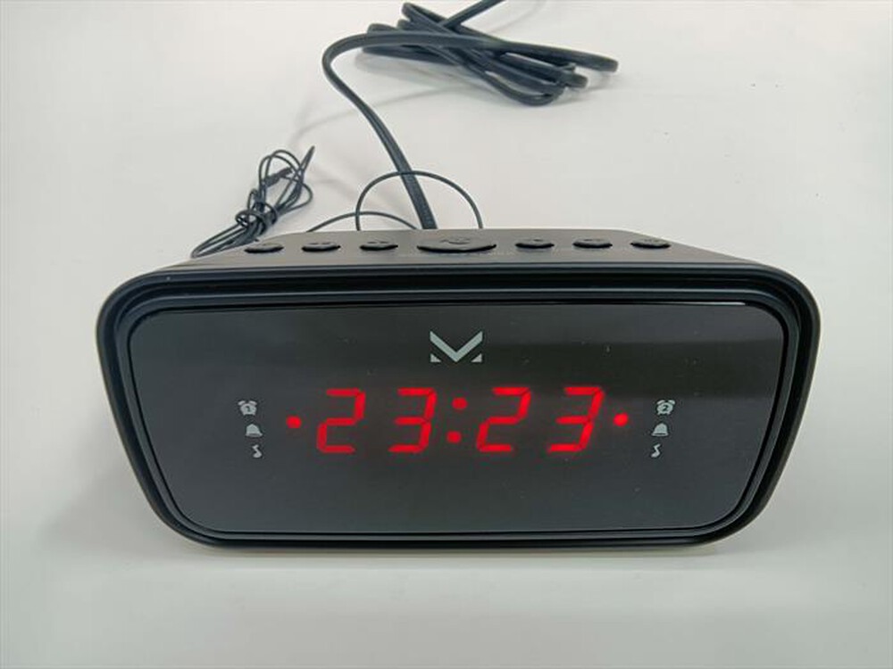 "MAJESTIC - Radio sveglia digitale con doppio allarme RS 166-NERO"