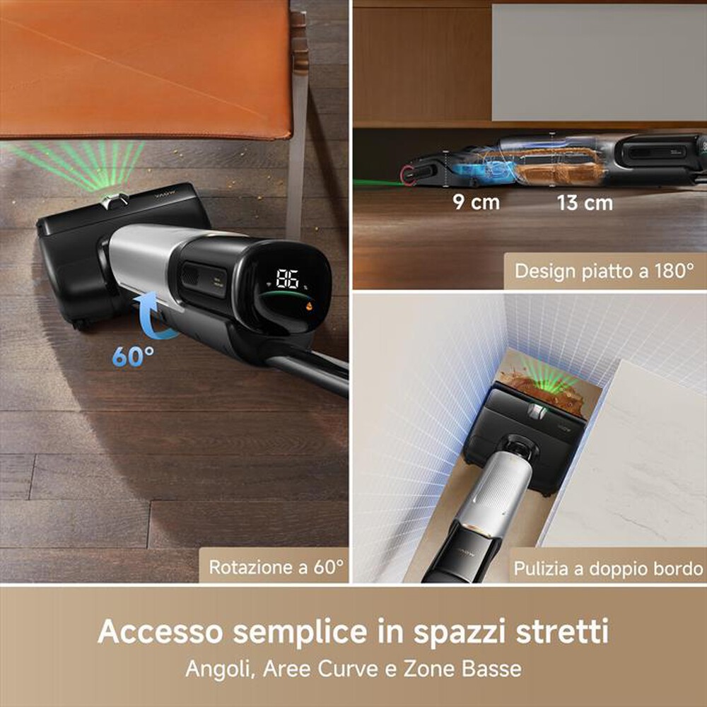 "MOVA - Scopa ricaricabile X4VIMPRO-Nero / Oro"