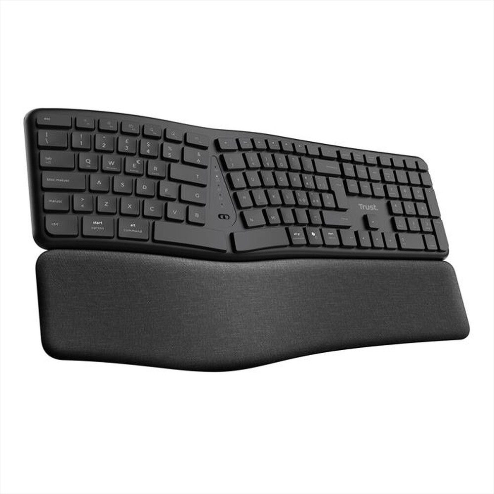 Immagine del prodotto TRUST - Tastiera wireless multi-dispositivo ergo KEYRA-Black