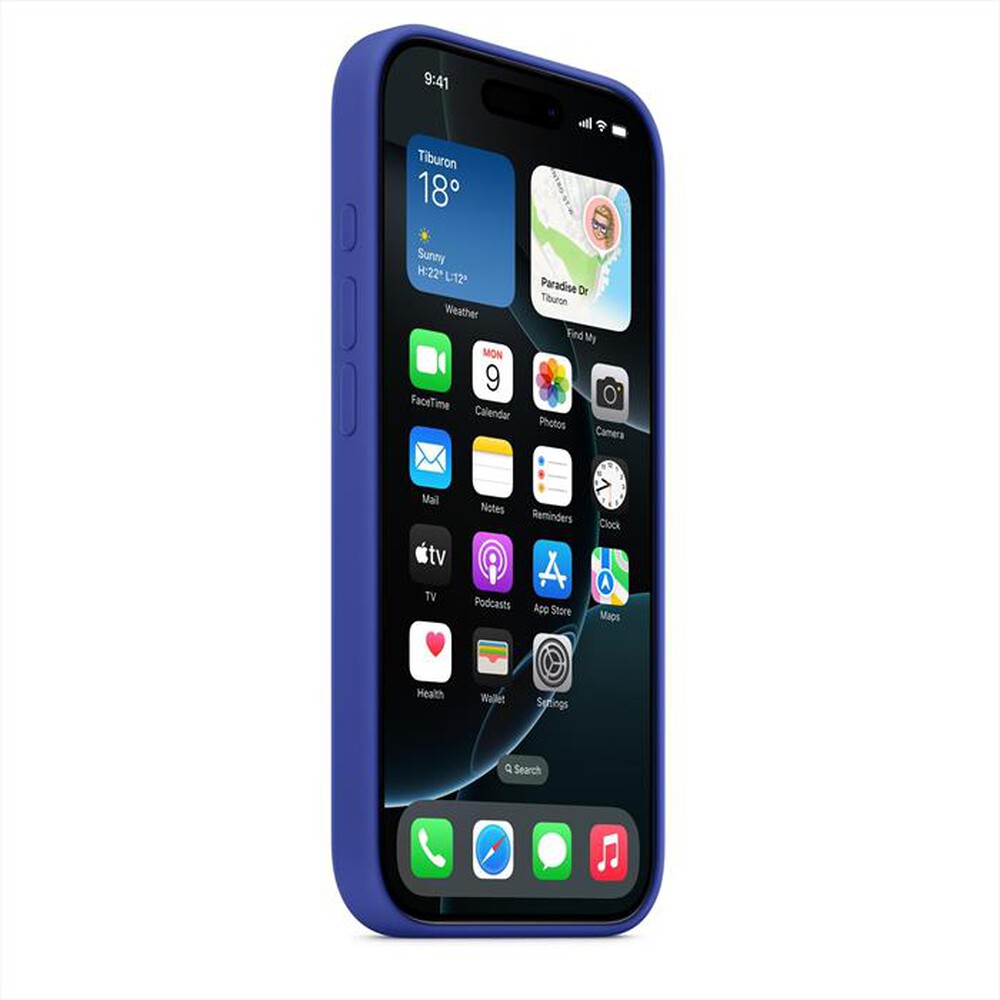 "APPLE - Custodia MagSafe in silicone per iPhone 16 Pro-Blu oltremare"