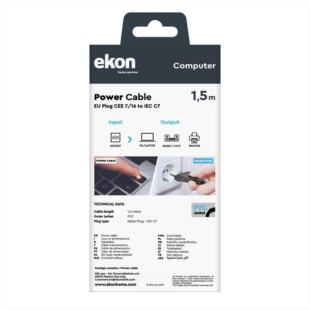 Immagine del prodotto SBS - ECAPOWERIT15-Nero