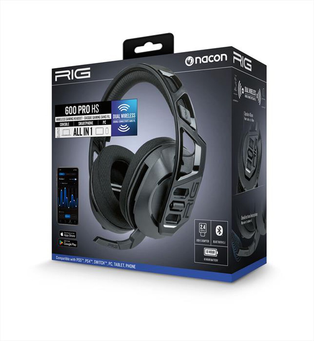 "NACON - CUFFIE GAMING RIG 600 PRO HS PS5/PS4-Nero"