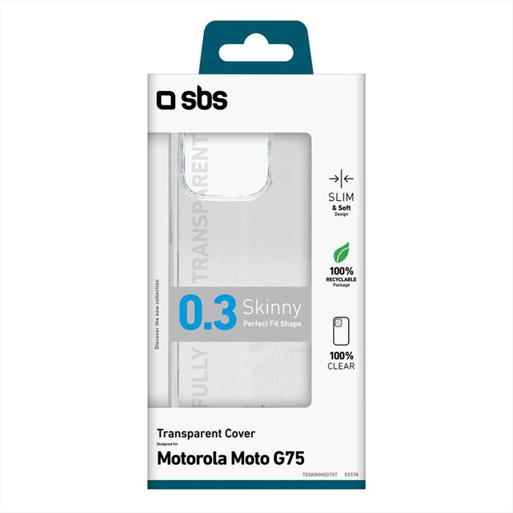 "SBS - Cover TESKINMOG75T per Motorola Moto G75-Trasparente"