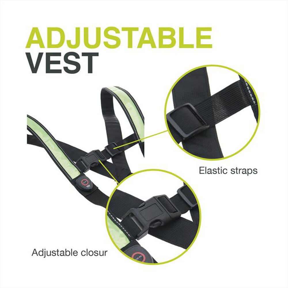 Immagine del prodotto NEWRBAN - Bretelle con Led LED REFLECTIVE VEST-Nero