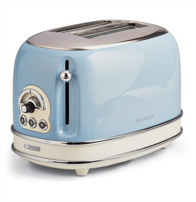 ARIETE - 155 Tostapane 2 Fette con Pinze Vintage-celeste