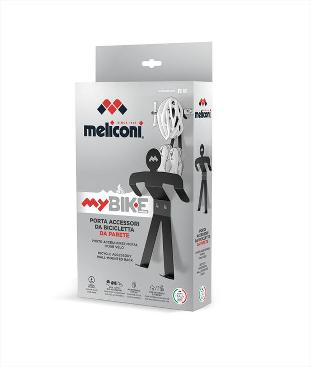 "MELICONI - OMINO ACCESSORI BICI-Acciaio di colore nero con des"