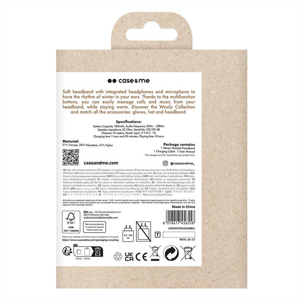 Immagine del prodotto SBS - Cuffie wireless CMWINTERHEADBBCI