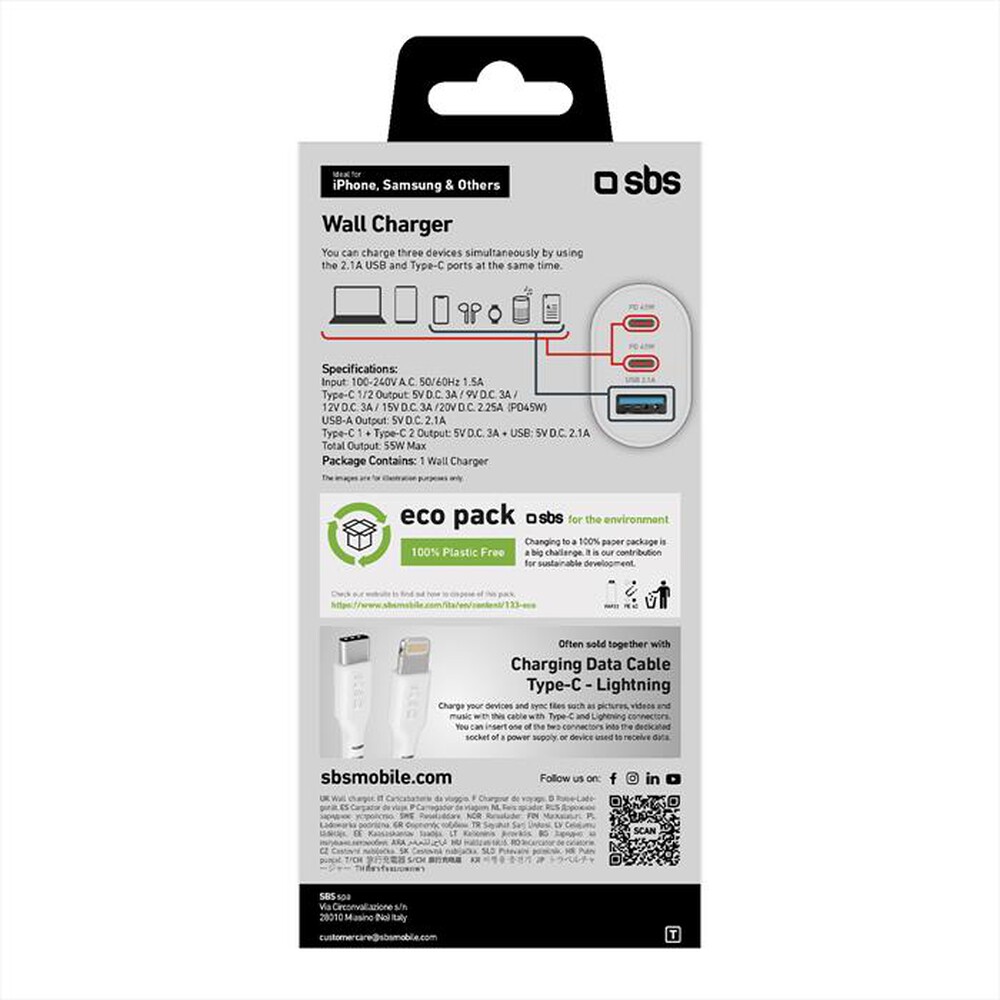 Immagine del prodotto SBS - Carica batterie TETR1USB2CPD45W