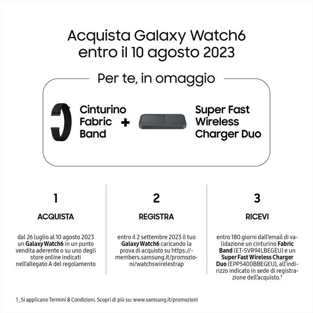 Immagine del prodotto SAMSUNG - Galaxy Watch6 44mm-Silver