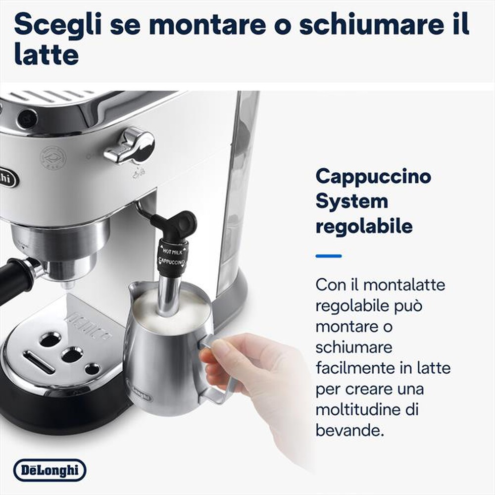 Immagine del prodotto DE LONGHI - Macchina da caff&egrave; manuale Dedica EC685.W-Bianco