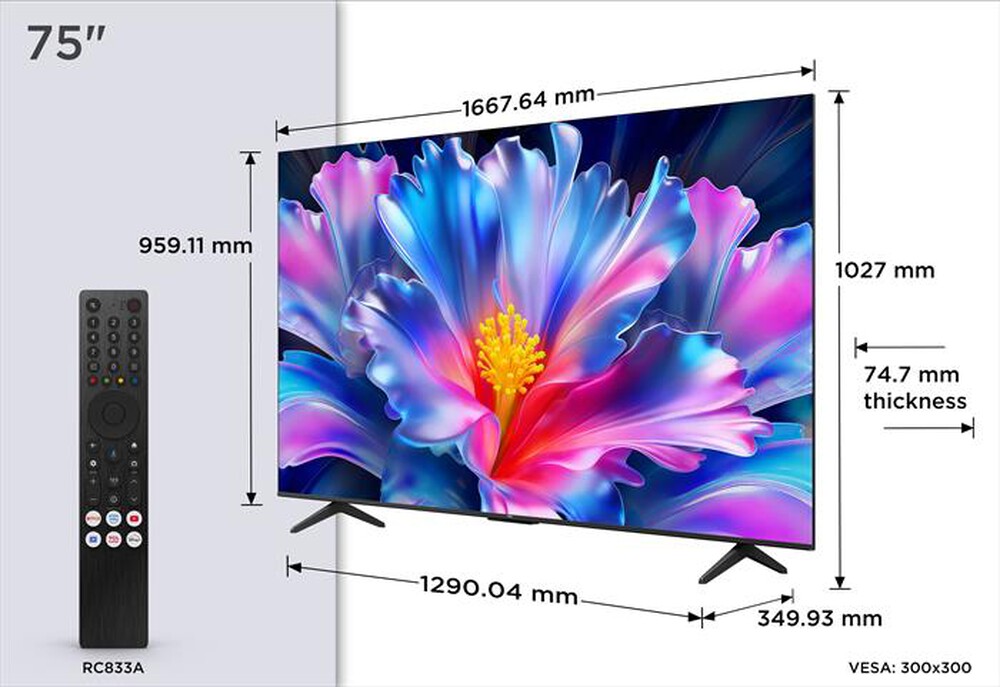 Immagine del prodotto TCL - Smart TV LED 4K 75" 75P6L-Nero