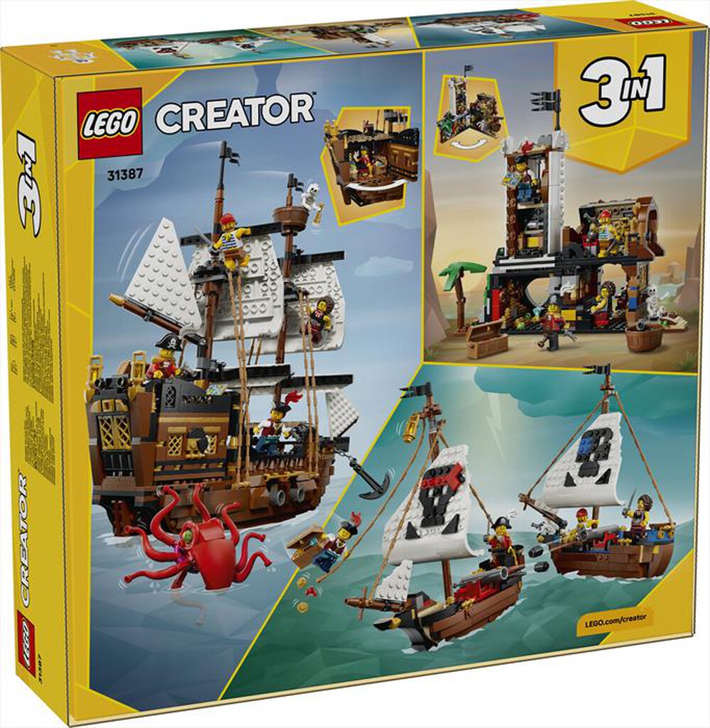 Immagine del prodotto LEGO - CREATORE 3IN1 Iconica nave da pirata - 31387