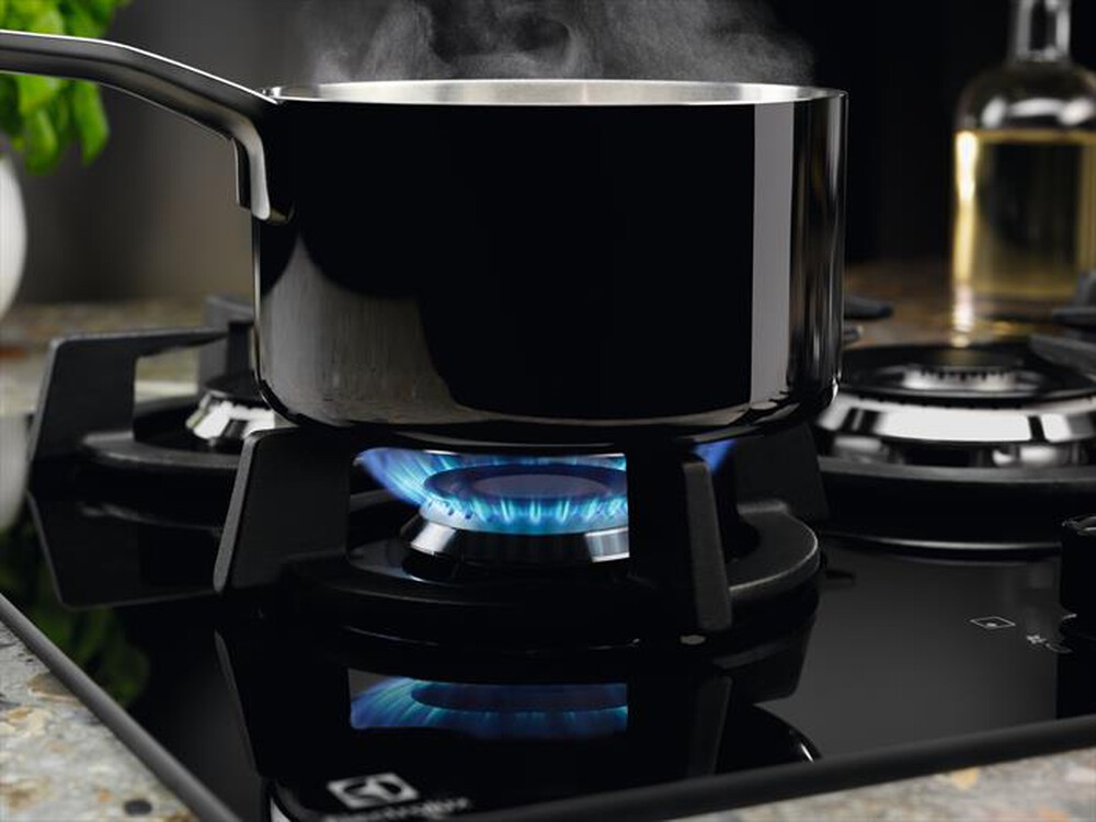 "ELECTROLUX - Piano cottura a gas EGG75372K 0cm-Nero/Gas on glass"