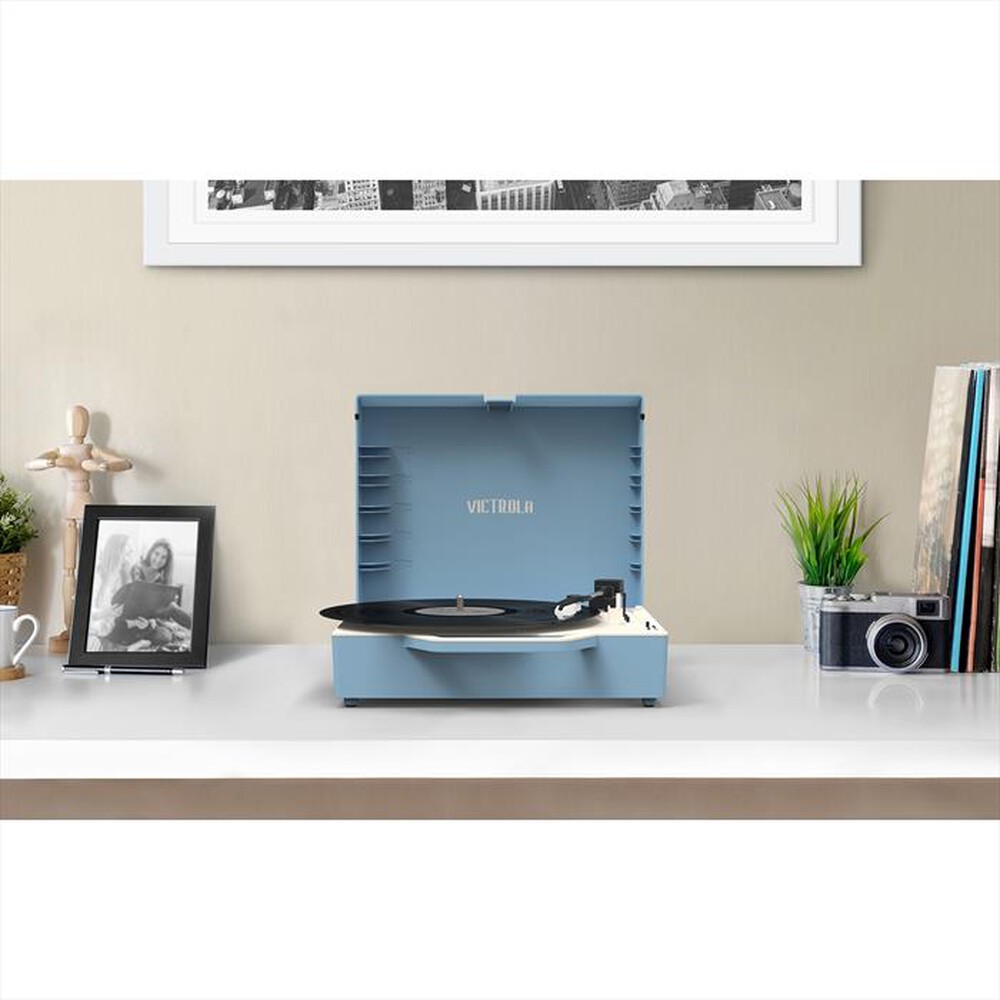 "VICTROLA - Piatto giradischi JOURNEY-AZZURRO"