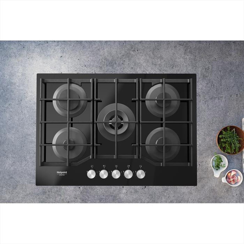 "HOTPOINT ARISTON - Piano cottura a gas HAGS 72F/BK HOB OA 5 fuochi"